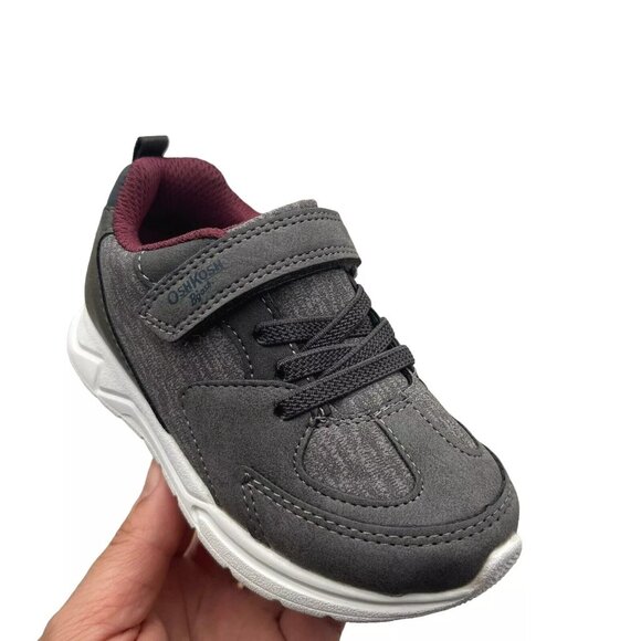 Oshkosh Toddler Boy's Slip-on Casual Sneaker Size 9-10 Gray Lightweight & Comfy - Picture 1 of 16